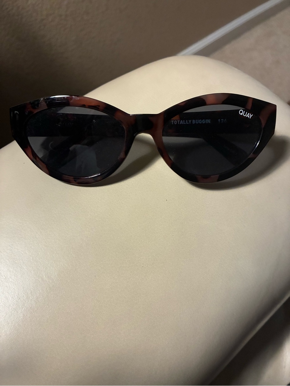 Quay Australia Totally Buggin' Tortoiseshell Cat Eye Sunglasses - Brown/Black